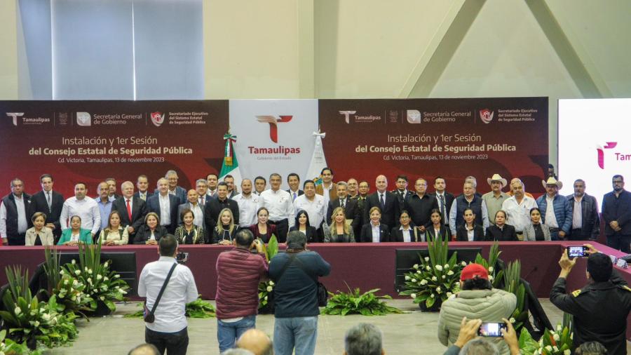 Participó Alcalde Carlos Peña Ortiz con el Gobernador Américo Villarreal Anaya en Consejo Estatal de Seguridad Pública