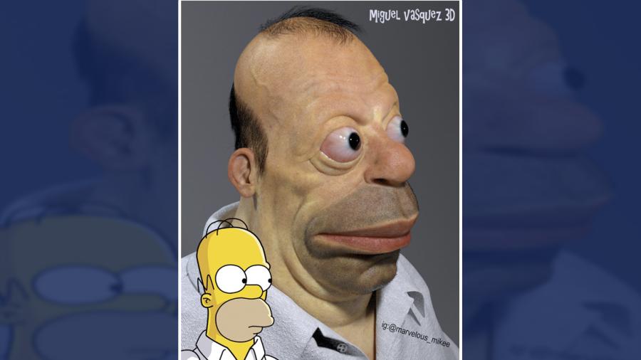 Homero Simpson en versión 3D