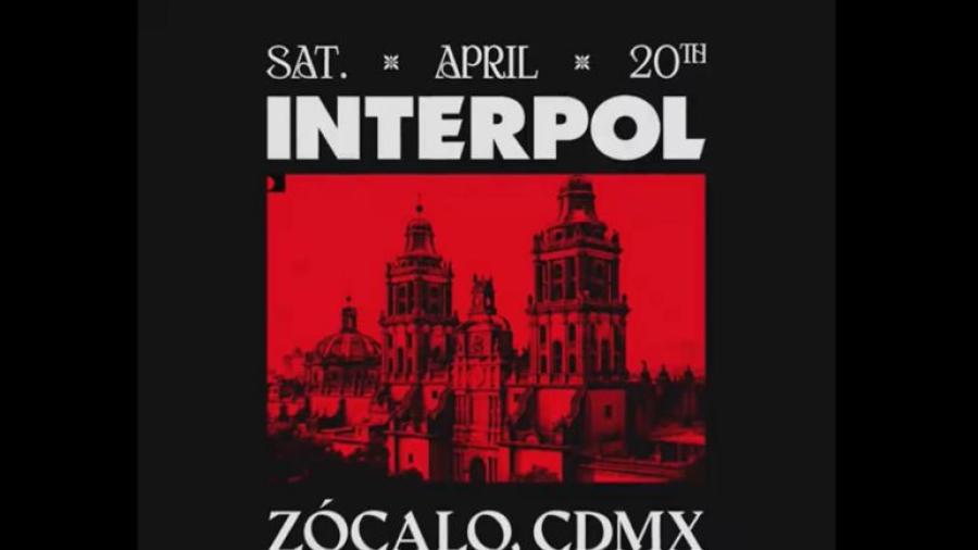 Interpol anuncia concierto gratis en el Zócalo de CDMX