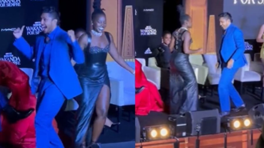 Lupita Nyong'o y Tenoch Huerta bailan al ritmo de Suavemente