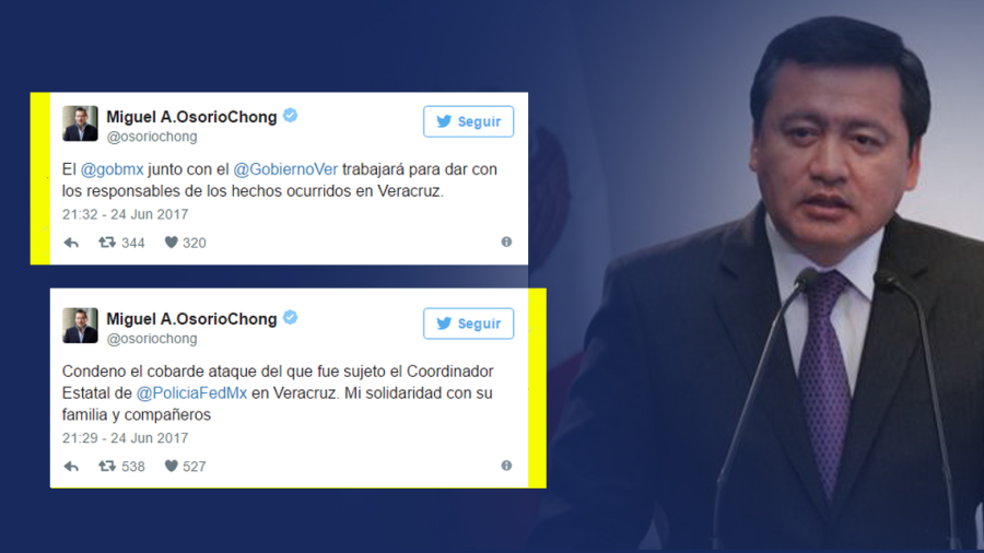Asegura Osorio Chong que se detendrá a agresores federales en Veracruz