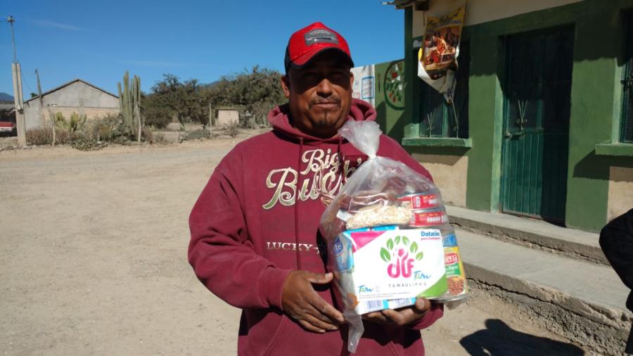 Entrega DIF Tamaulipas apoyos alimentarios a familias rurales