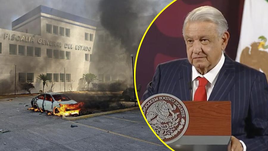 AMLO llama a normalistas de Ayotzinapa a no abusar en protestas, tras ataques a Fiscalía de Guerrero