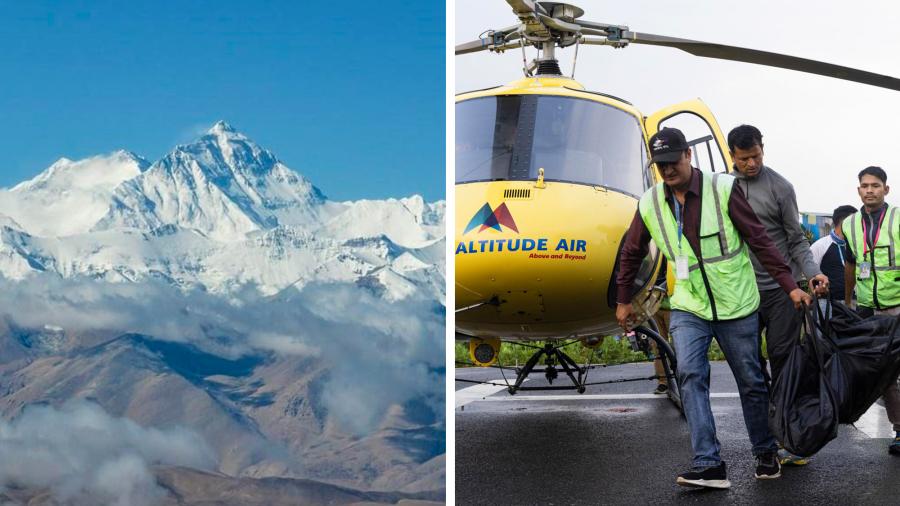 Mueren 5 turistas mexicanos al estrellarse helicóptero cerca del Everest