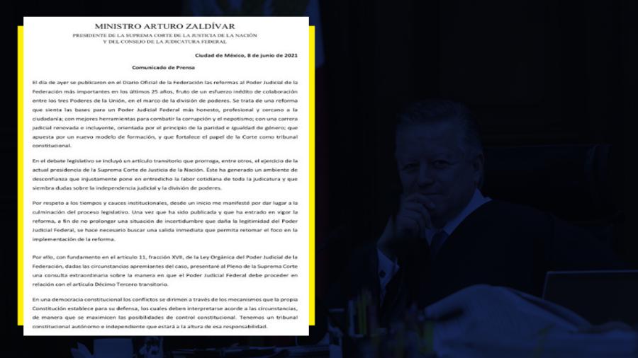 Pedirá Arturo Zaldívar consulta extraordinaria sobre su extensión de mandato