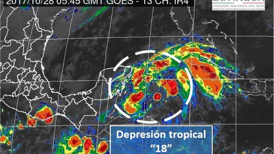 Se acerca depresi&oacute;n tropical a costas mexicanas