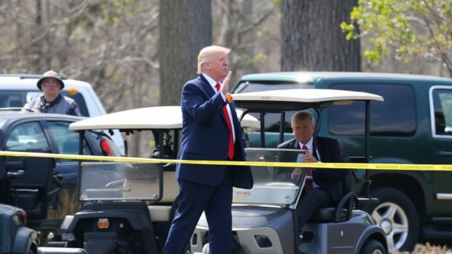 Donald Trump a salvó tras reportes de disparos a su alrededor en Florida