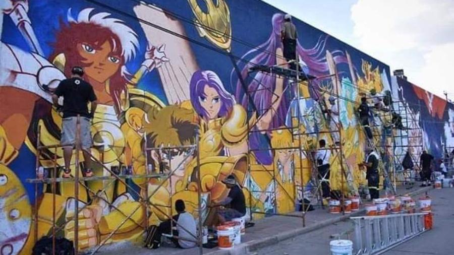 ¡Desde el cosmos hasta Guanajuato! Los Caballeros del Zodiaco en un mural