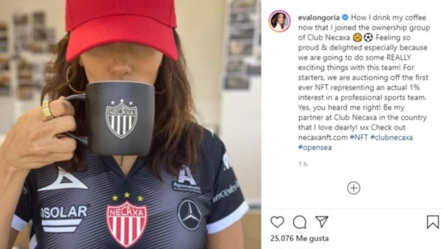 Festeja Eva Longoria goleada del Necaxa frente a los Pumas