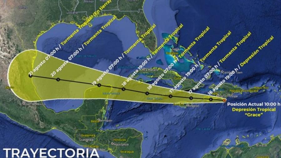 Emiten alerta amarilla en municipios de Quintana Roo ante llegada de 'Grace'
