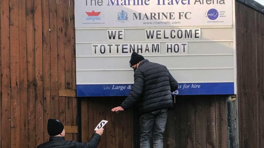 Tottenham vence al Marine FC de la octava división de Inglaterra