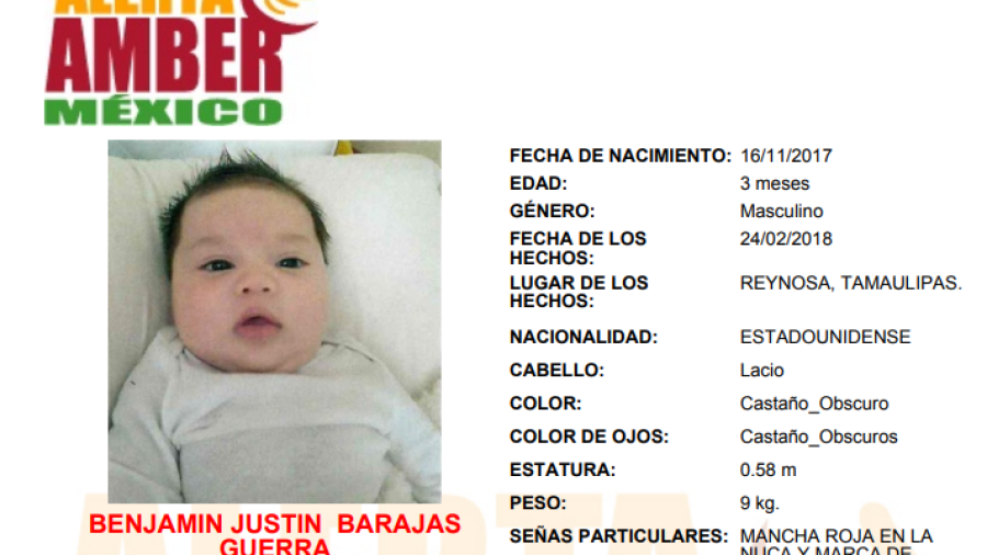#AlertaAmber ayuda a encontrar a Benjamín