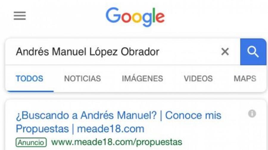 Sí buscas a Andrés Manuel López Obrador´ en Google, Meade te da sus propuestas