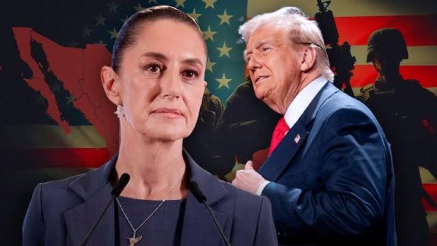 Rechaza Sheinbaum propuesta de Trump de enviar militares de EU a México