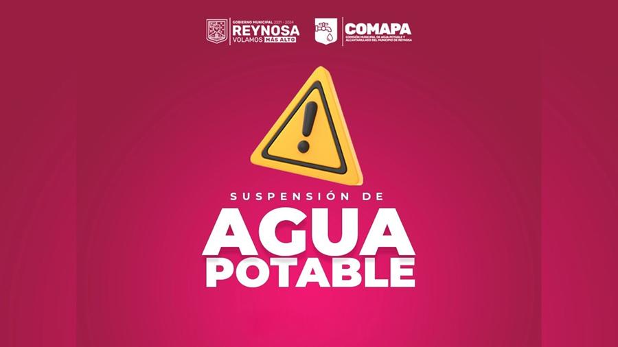 Programa COMAPA suspensión de agua en Valle Soleado el lunes 15 de enero