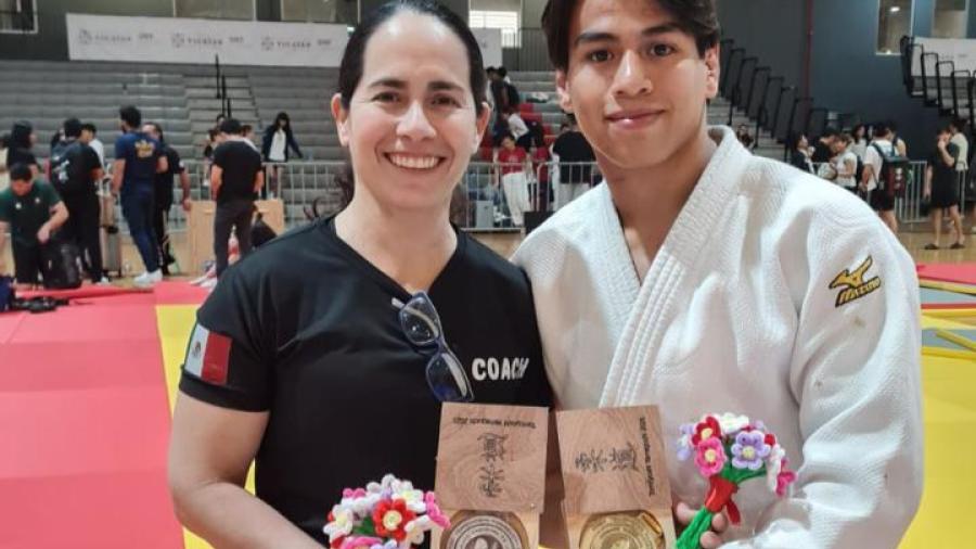 Alumno de la UAT consigue oro y plata en el Nacional de Judo