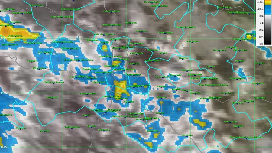 Anuncian lluvia y granizo para estados del sur
