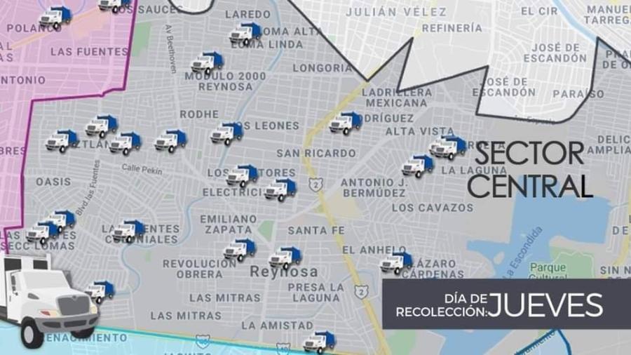 Jueves de recolección de basura para el Sector Central