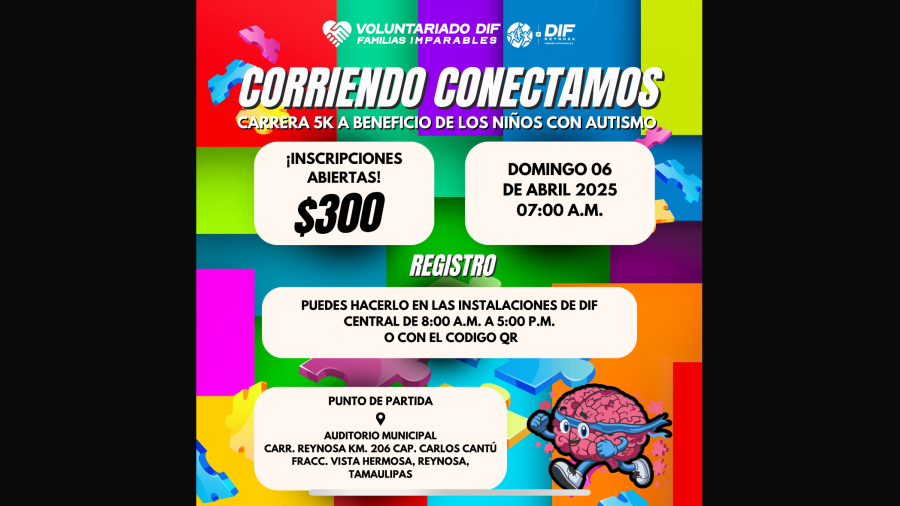 Inician DIF Reynosa y Voluntariado registro para carrera con causa ‘Corriendo Conectamos’