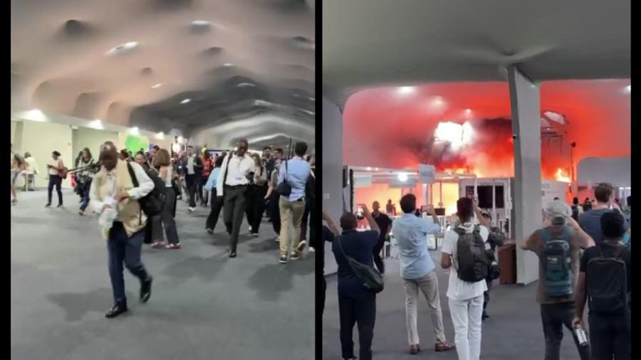 Incendio obliga a evacuar área de negociaciones de la COP30 en Brasil