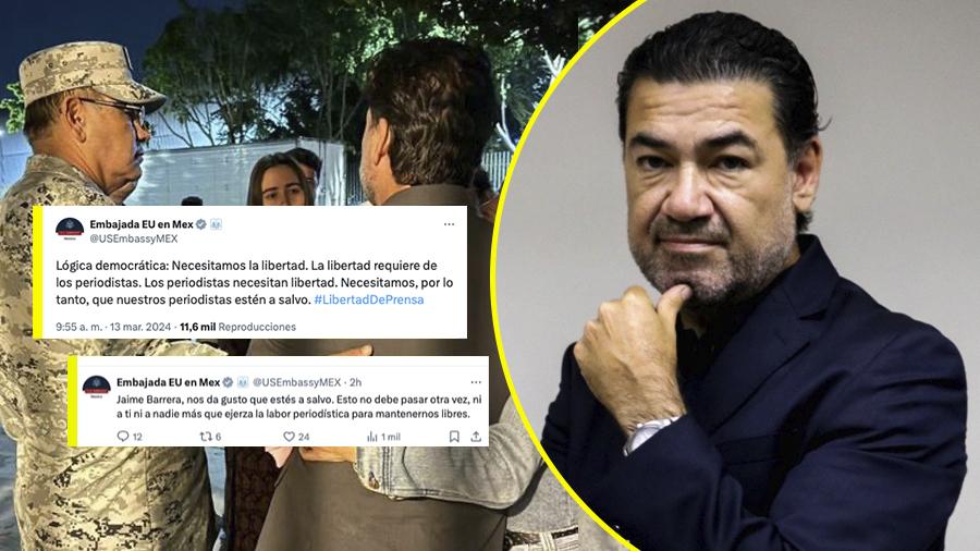 Embajada de EU celebra aparición de Jaime Barrera