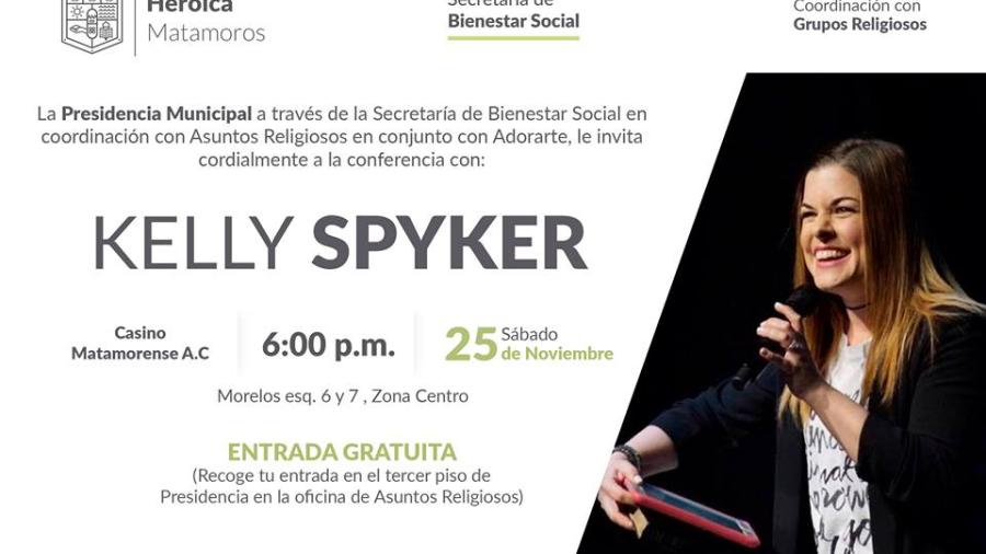 Ayuntamiento invita a conferencia con Kelly Spyker