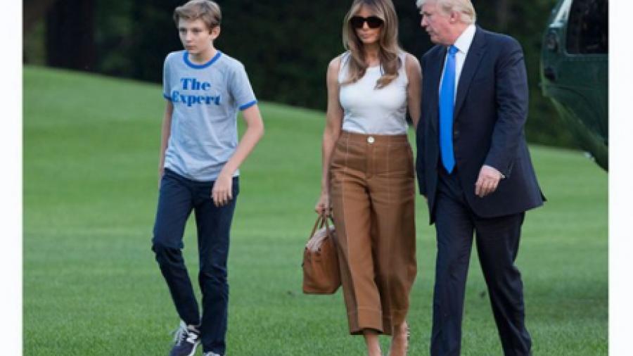 Melania y Barron Trump llegan a la Casa Blanca