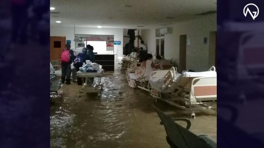 Lluvias inundan hospitales de Reynosa