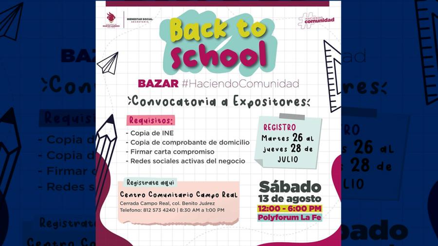 Convocan a emprendedores locales a ser parte del bazar &ldquo;Back To School&rdquo;