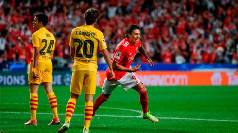 Dolosa derrota del Barcelona ante un Benfica encendido