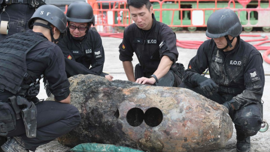 Desactivan bomba de la Segunda Guerra Mundial en Hong Kong 