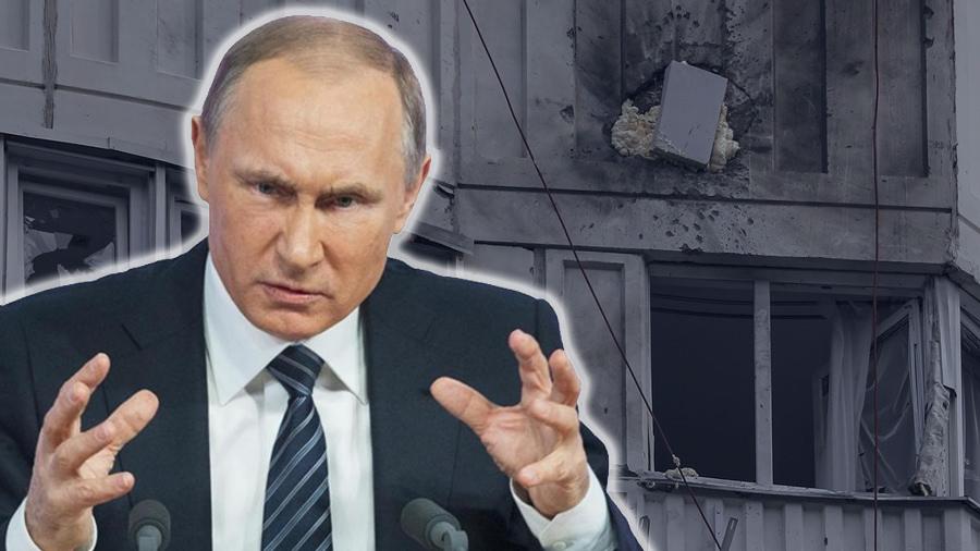 Acusa Vladímir Putin a Kiev de terrorismo tras ataques con drones en Moscú