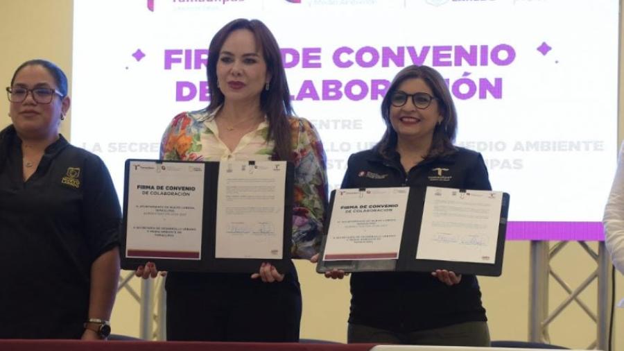 Firman SEDUMA y Nuevo Laredo alianza por un futuro más verde
