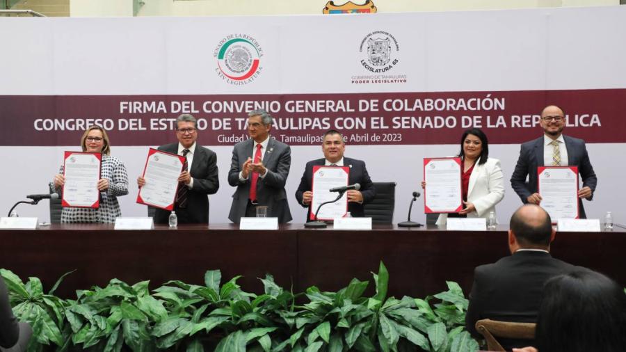 Firman Congreso del Estado y Senado de la República convenio de colaboración 