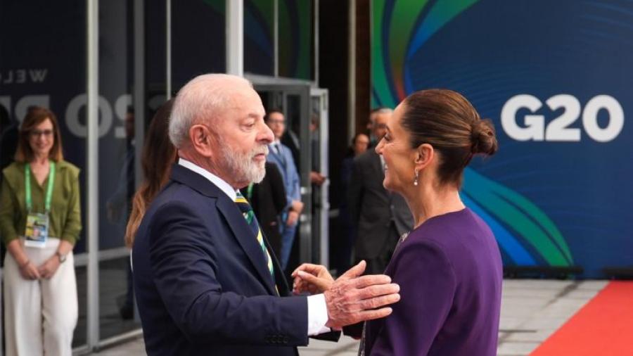 Sheinbaum llega a cumbre del G20 en Brasil; la recibe Lula da Silva