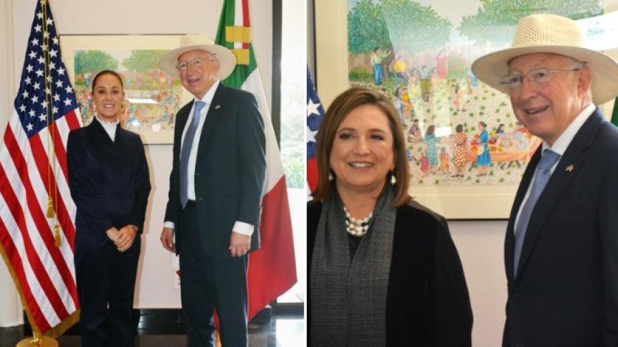 Ken Salazar se reúne con Sheinbaum y Gálvez