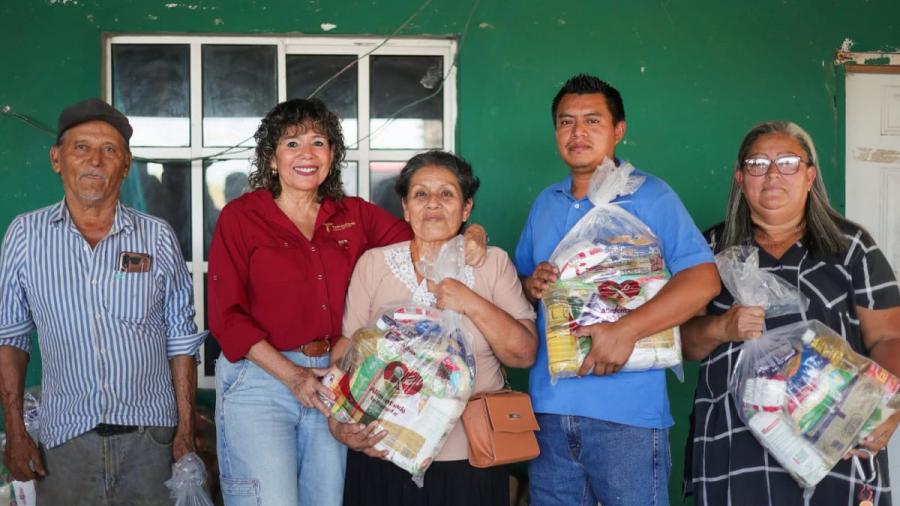Lleva SEBIEN paquetes alimentarios a Reynosa