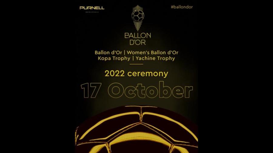 Revelan fecha para la entrega del Balón de Oro 2022