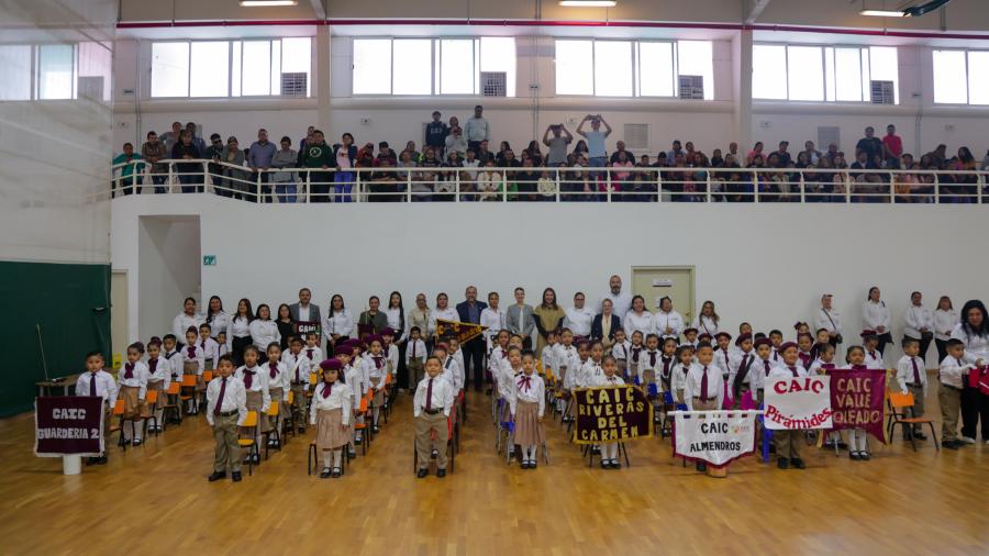 Fomenta DIF Reynosa respeto por los símbolos patrios con Tercer Concurso de Escoltas Escolares Inter-CAIC 2025