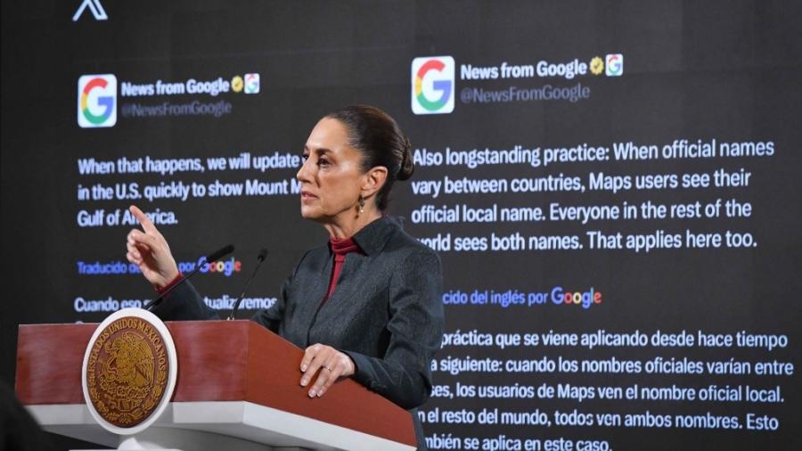 Sheinbaum enviará carta a Google por cambio de nombre a Golfo de México