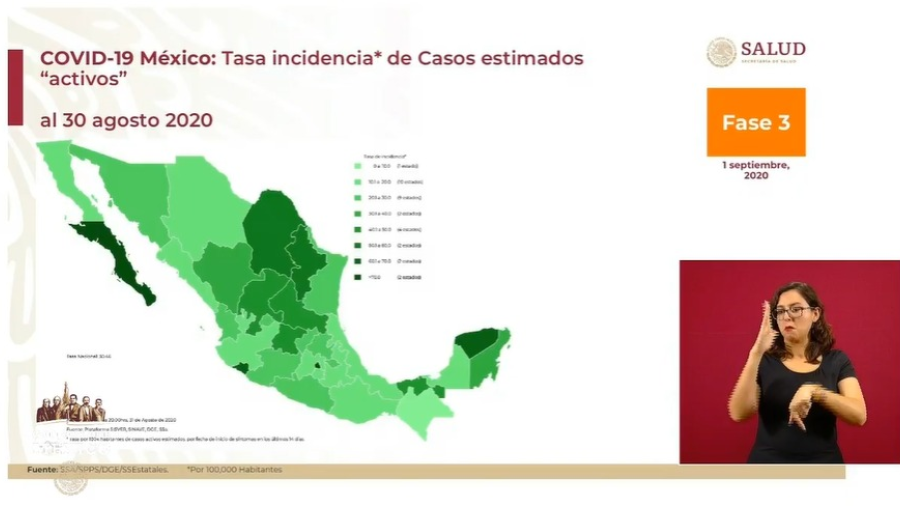Baja California Sur se mantiene como el estado con más casos activos de COVID-19 en México 