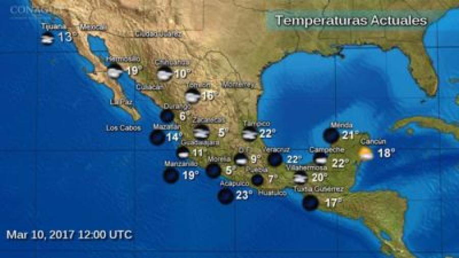 Se esperan lluvias con granizo en gran parte del país