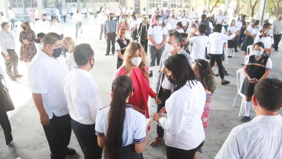 Inauguró Maki Ortiz Inicio Escolar 2021-2022 en el CETIS 71 