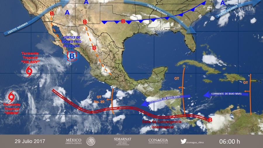 Tormentas intensas y fuertes en estados del norte