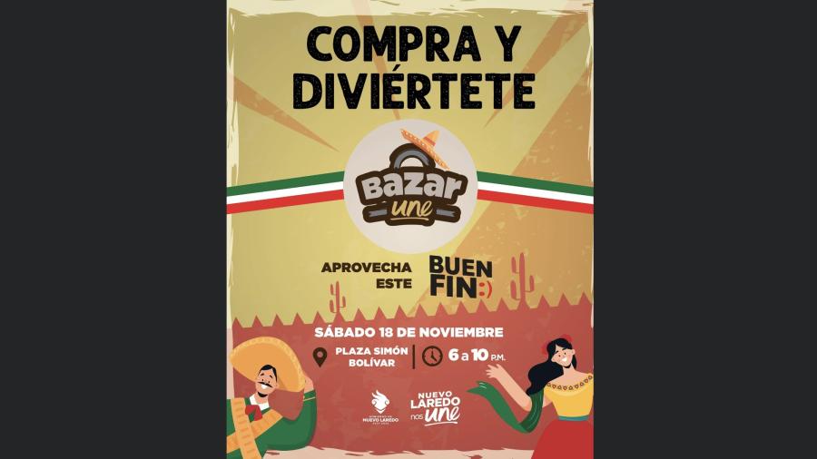 Invitan a comprar y divertirse en el bazar UNE del Buen Fin