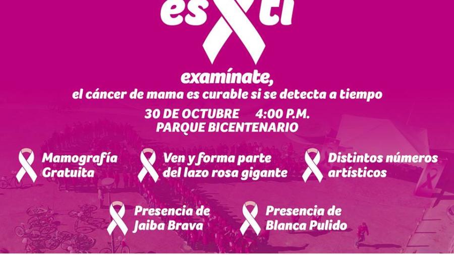 Realizan campa&ntilde;a &ldquo;Es X Ti&rdquo; para detecci&oacute;n de c&aacute;ncer de mama