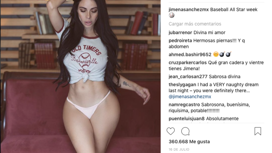 Jimena Sánchez en provocativa sesión de fotos en tanga