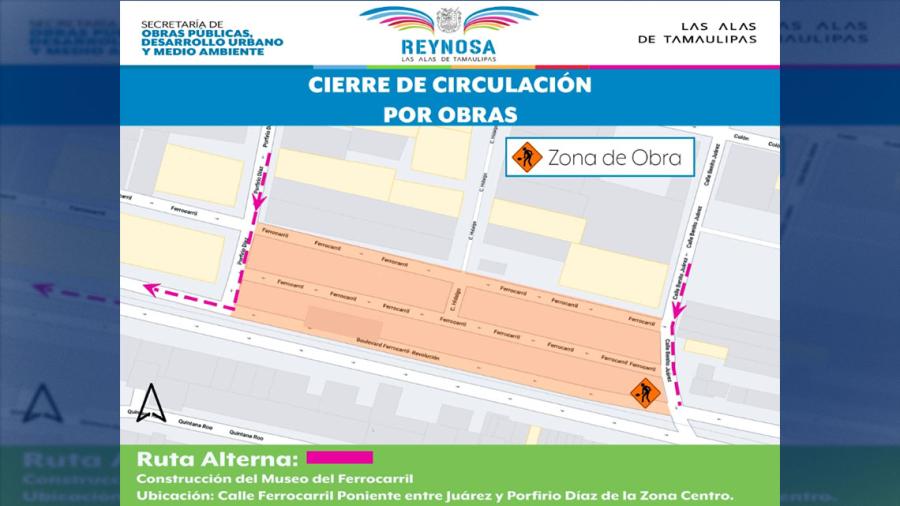 Aviso de cierre de circulación en Zona Centro