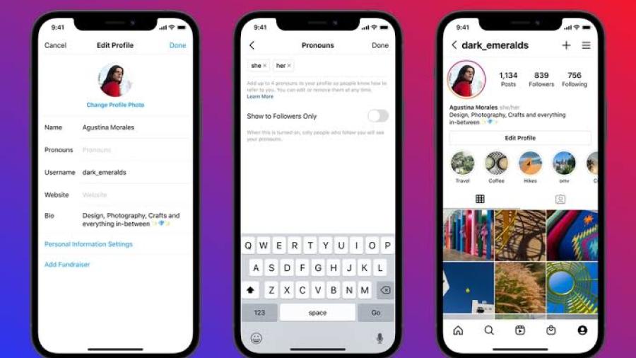 Instagram permite a usuarios escoger su pronombre