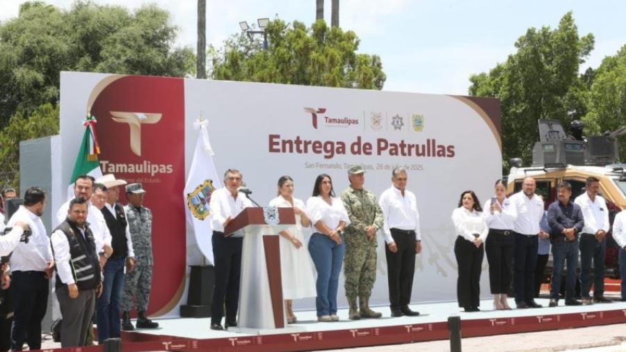 Refuerza Américo seguridad en San Fernando y la región con entrega de nuevas patrullas